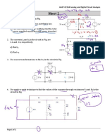 Sheet 2: AAST-EC334 Analog and Digital Circuit Analysis