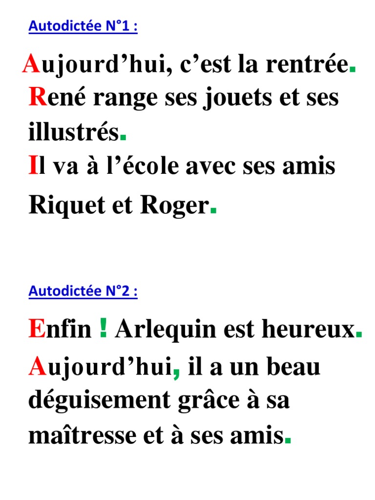 Autodictée 5 EME | PDF