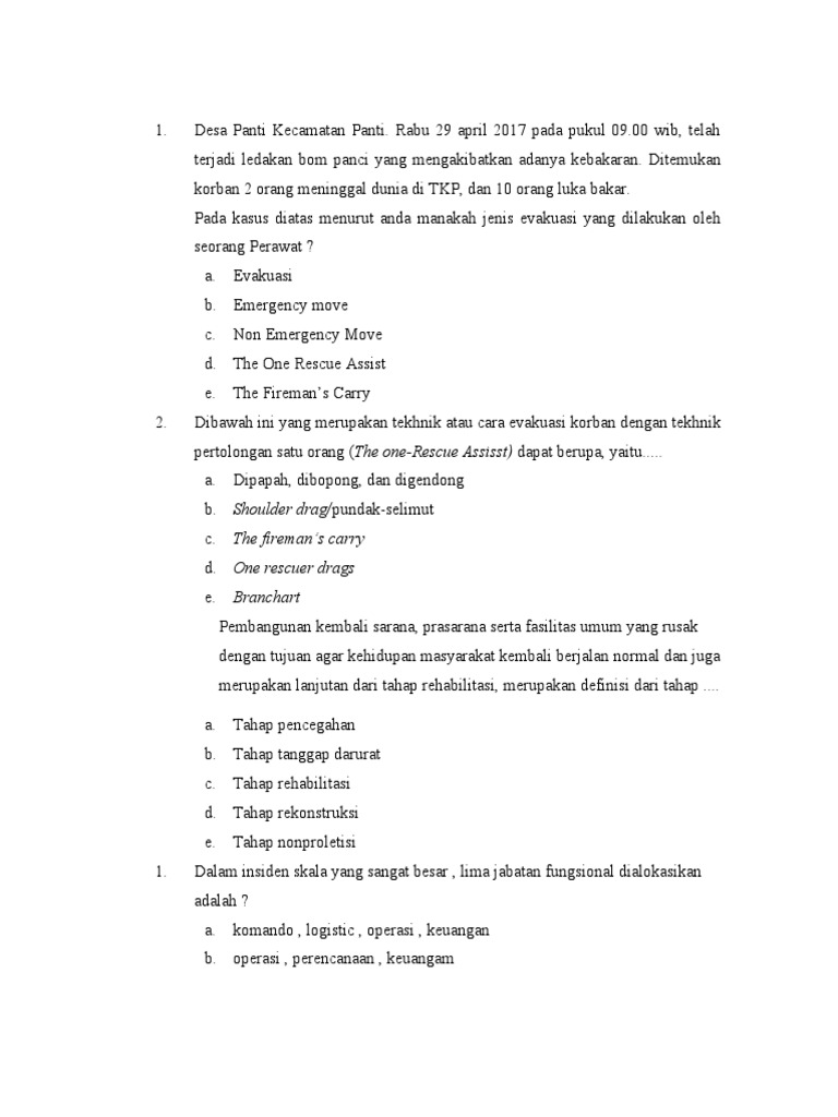 Evakuasi dan Penanganan Bencana Alam | PDF | Ilmu Sosial | Sains ...