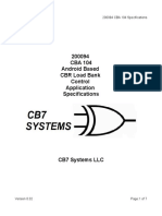 CBA 104 CBR Android Control App Specifications
