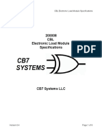 CB7 Systems LLC CBL Electronic Load Module Specifications