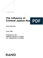 The Influence of Criminal Justice: Research