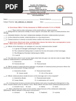 Department of Education: A. Directions: Write T If The Statement Is TRUE and Write F If It Is FALSE