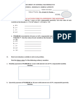Answer Sheet in General Mathematics Q2M3