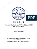 Silabus: Halaqah Silsilah Ilmiyyah Abdullahroy (Hsi Abdullahroy)