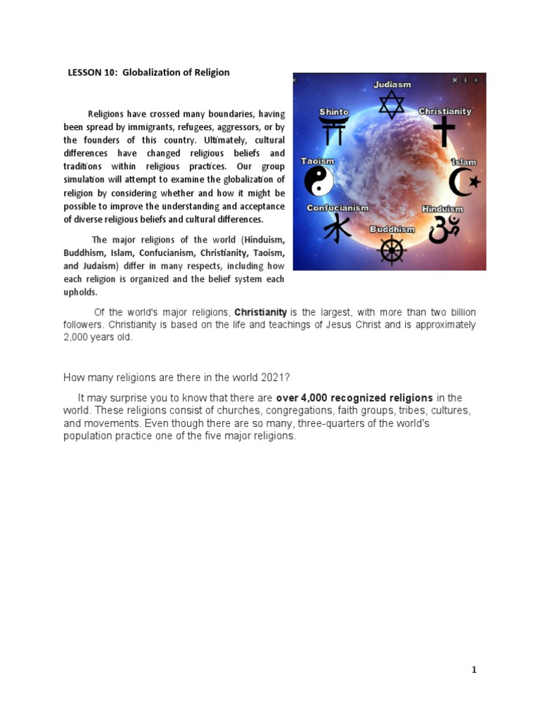 Globalization of World Religions | PDF | Globalization | Theocracy