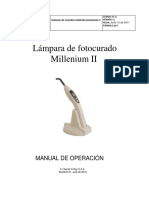 Manual de Usuario Lampara Millenium II