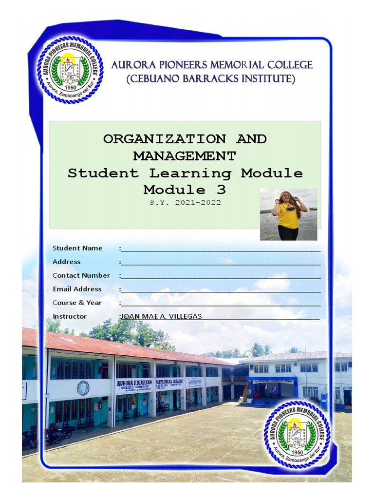 Organization and Management Student Learning Module | PDF | Forecasting ...