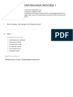 PTS Level 1 Bahasa Inggris - Google Formulir