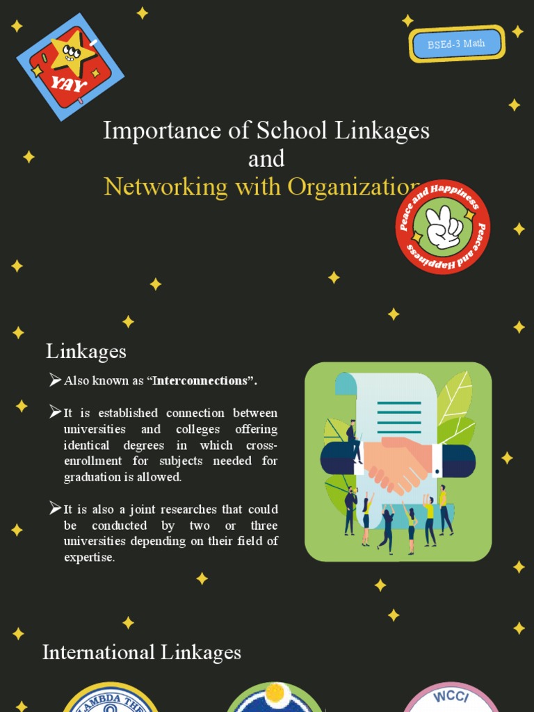 Importance of School Linkages And Networking With Organization PDF