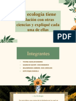 La Ecología Tiene Relación Con Otras Ciencias PROYECTO 1