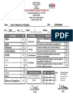 Leon's Report Card