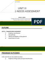 CM 120 Training Needs Assessment Guide