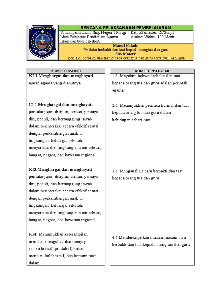 Format RPP PPG Revisi | PDF