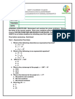 General Mathematics Prefinal Exam