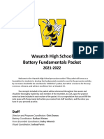 Wasatch High School Battery Fundamentals Packet: Staff