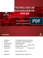 Semana 1, Tecnología de Excavación de Rocas