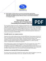 International Appeal:: Scientists Call For Protection From Non-Ionizing Electromagnetic Field Exposure