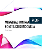 MENGENAL KONTRAK KONSTRUKSI DI INDONESIA