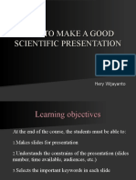 How To Make A Good Scientific Presentation