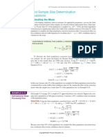 Estimation and Sample Size Determination For Finite Populations