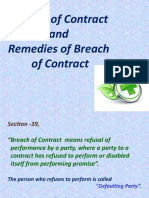 Breach of Contract and Remedies of Breach of Contract