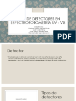 TIPOS DE DETECTORES EN ESPECTROFOTOMETRÍA UV - Vis