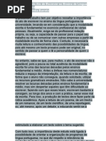 Import an CIA Do Ato de Escrever No Ensino de Lingua Portuguesa