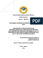 Análisis de La Aplicación de Las Notificaciones Por Correo Electrónico en Los Trámites Procesales