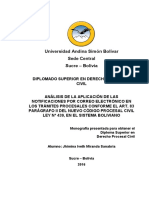 Análisis de las notificaciones electrónicas en Bolivia conforme al art. 83 del Código Procesal Civil