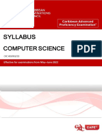 CAPE® Computer Science Syllabus Eff. 2022