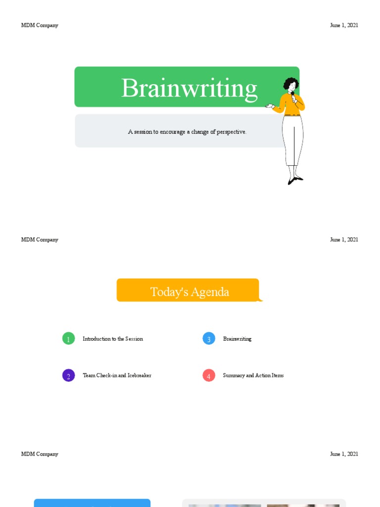 Brainwriting: June 1, 2021 MDM Company | Download Free PDF ...
