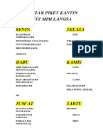 Daftar Piket Kantin