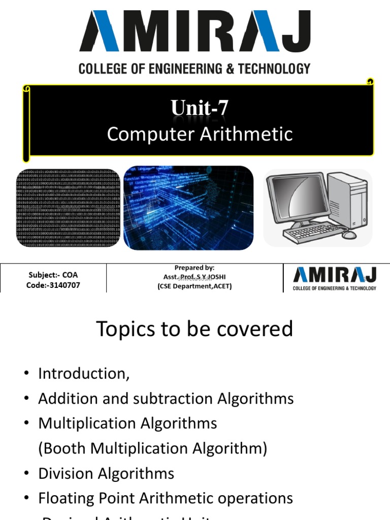 Unit 7 Coa | Download Free PDF | Arithmetic | Binary Coded Decimal