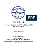 Silabus: Halaqah Silsilah Ilmiyyah Abdullahroy (Hsi Abdullahroy)