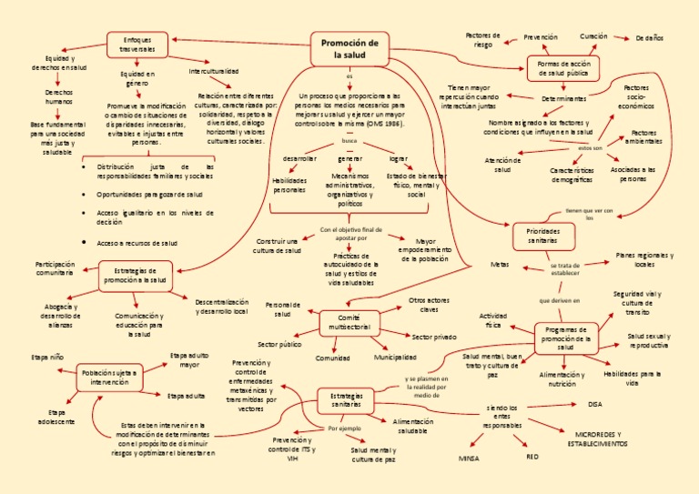 Mapa Conceptual (2 Promocion de La Salud | PDF | Promoción de la salud ...