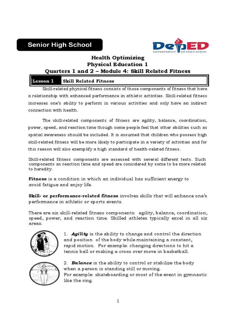 Developing SkillRelated Fitness A Lesson on Agility, Balance