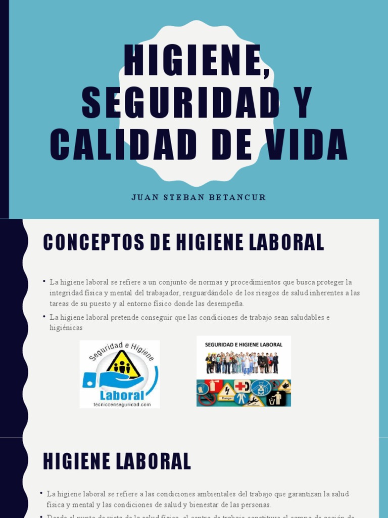 EXPO Higiene, Seguridad y Calidad de Vida | PDF | Seguridad y salud ...