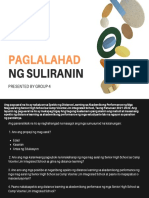 Paglalahad NG Suliranin 1