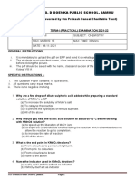 Term-I Practical Exam Chemistry Xii