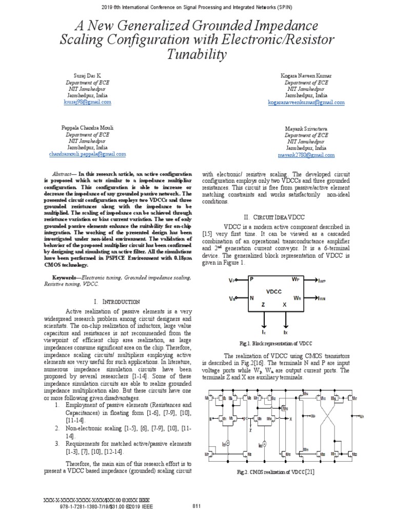 A New Generalized Grounded Impedance Scaling Configuration With