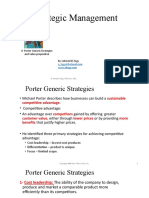 Strategic Management: 4-Porter Generic Strategies
