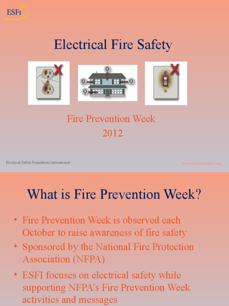Electrical Fire Safety Presentation PDF Electrical Wiring Fuse (Electrical)