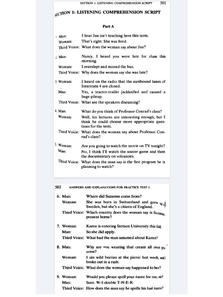 Script Audio Listening Untuk Latihan | PDF