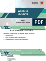 Week 12 Laravel: WS101 Introduction To Laravel