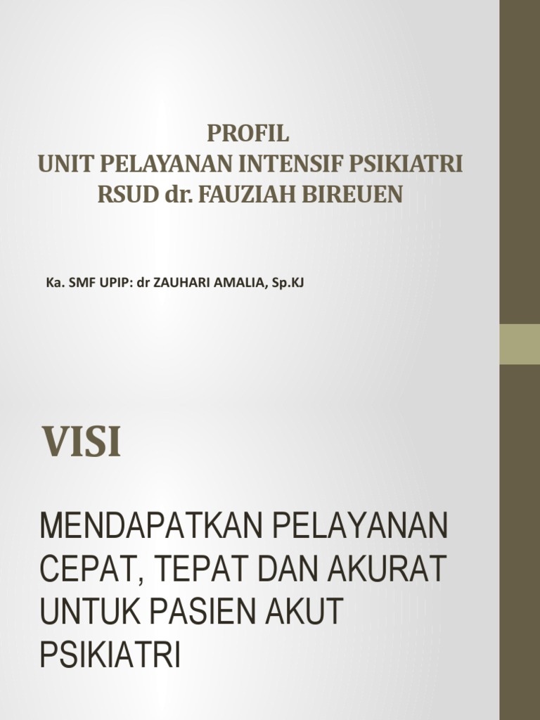 Pelayanan Psikiatri RSUD dr. Fauziah Bireuen | PDF