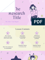 4.2 the Research Title