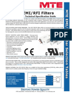 Type RF EMI/RFI Filters: Selection Table & Technical Specification Guide
