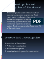 Investigation and Description of The Ground