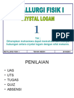 Tik Diharapkan Mahasiswa Dapat Memahami Dan Mampu Hubungan Antara Crystal Logam Dengan Sifat Mekanis